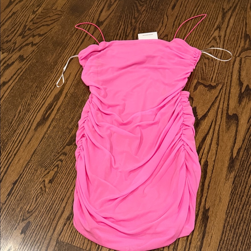 Princess Polly Hot Pink Ruched Mini Dress